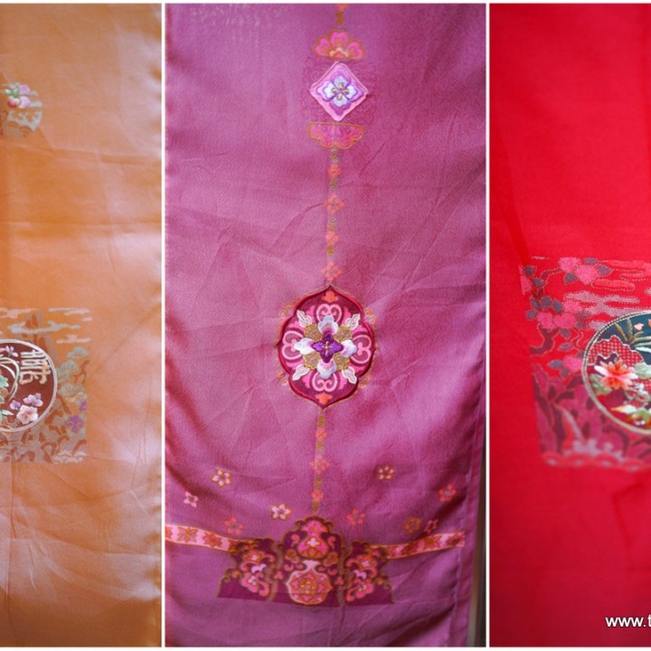 Organza long silk scarf 